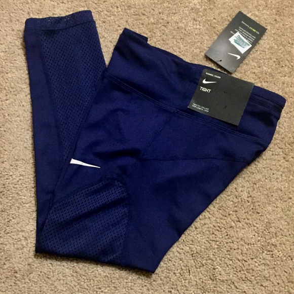 Nike Power cropped running leggings w/ mesh. - Picture 2 of 8